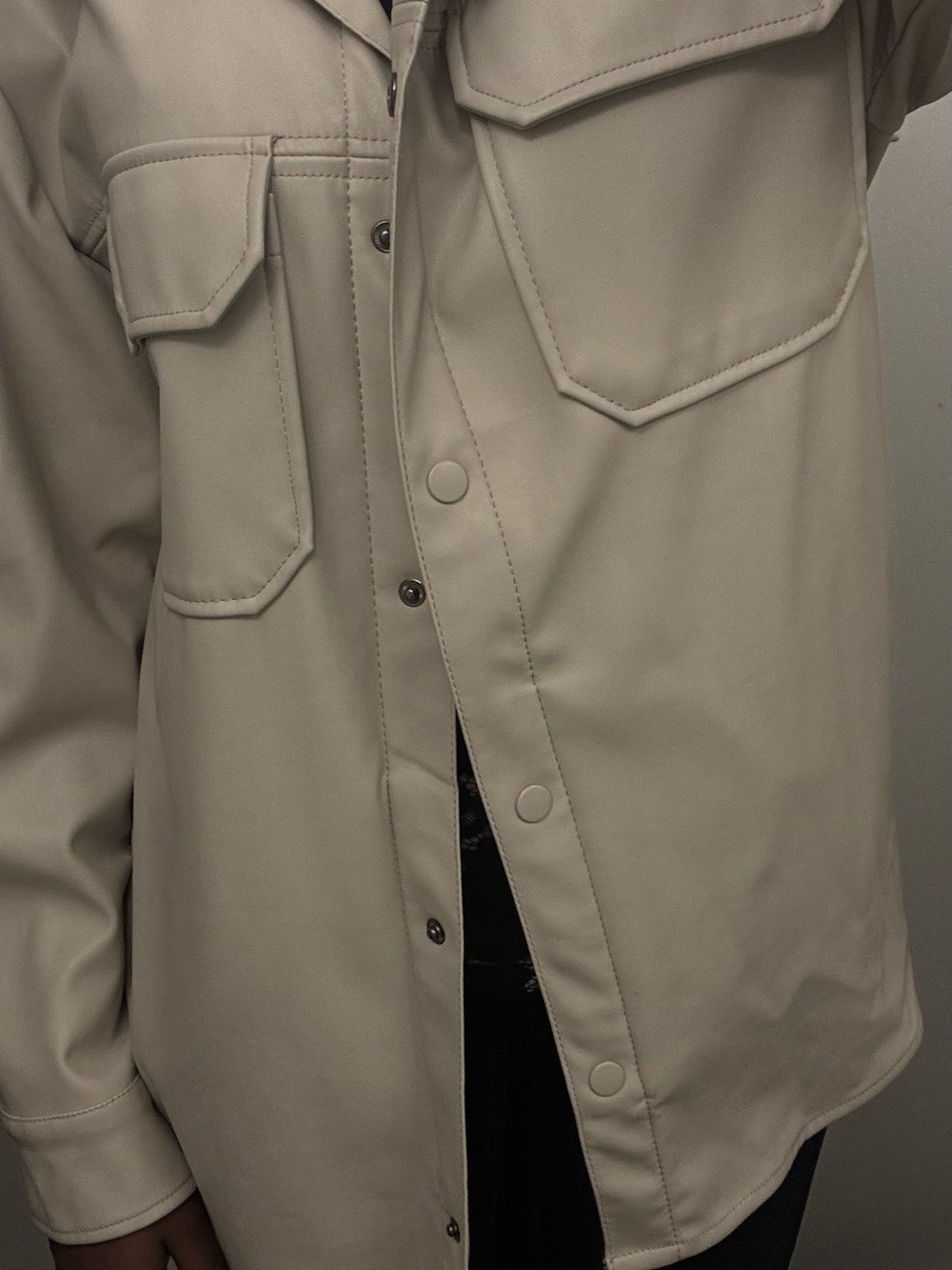 Faux leather jacket